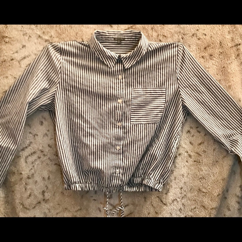 Button Down Long Sleeve T-Shirt